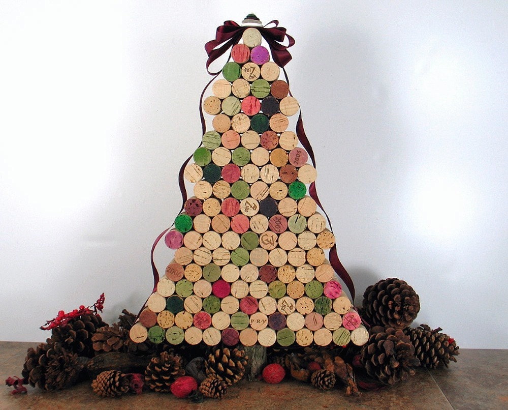 Wine Cork Christmas Tree Wreath