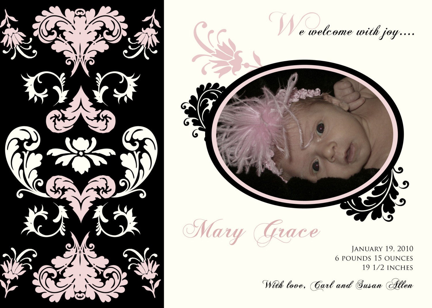 Vintage Damask Baby Announcement Il_170x135