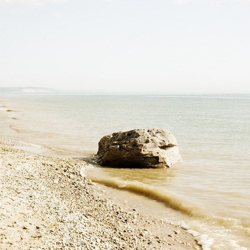 Beach photography beach photograph 8x8 summer art nautical wall art seashore fine art lake michigan light blue neutral beige rocky shorelin