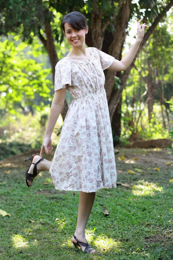 SALE 30 USD--N069--- Lovely Dress with beautiful flowers