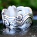 Serenity, Carved and Cast Sterling Ring, A Botanical Fantasy, Ready to Ship