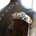 Once Upon a Time Aquamarine and 18k white gold/Palladium Ring, handmade