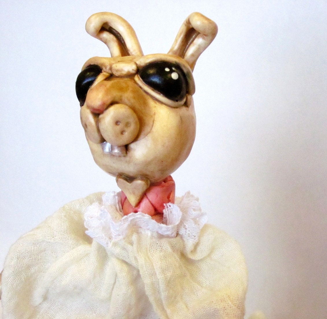 March Hare Pop Up Puppet  Art Doll  Decoration