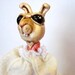March Hare Pop Up Puppet  Art Doll  Decoration