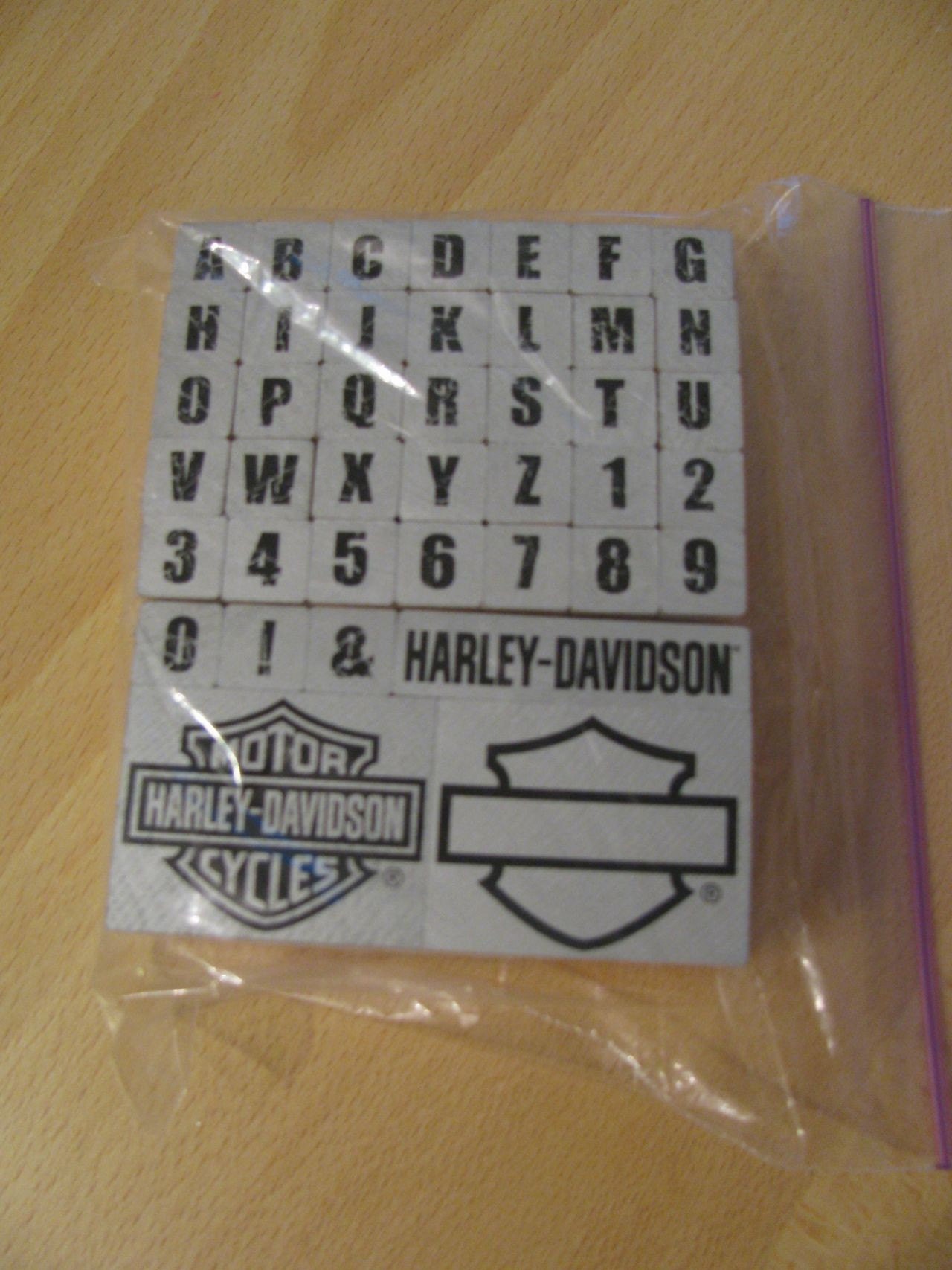 Harley Davidson Alphabet Stamp Set for by 2LittleMisses on Etsy