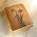 Narcissus - Vintage Style Large Leather Journal - Botanical Collection - christmasinjuly cij sale