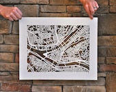 pittsburgh hand cut map