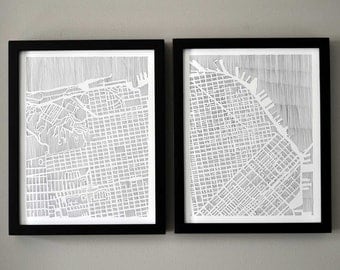 san francisco DIPTYCH ART PRINT