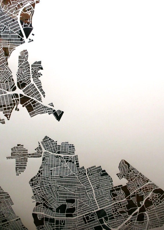 new york city map cuts