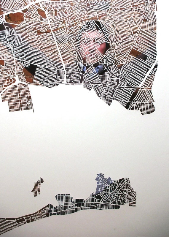 new york city map cuts