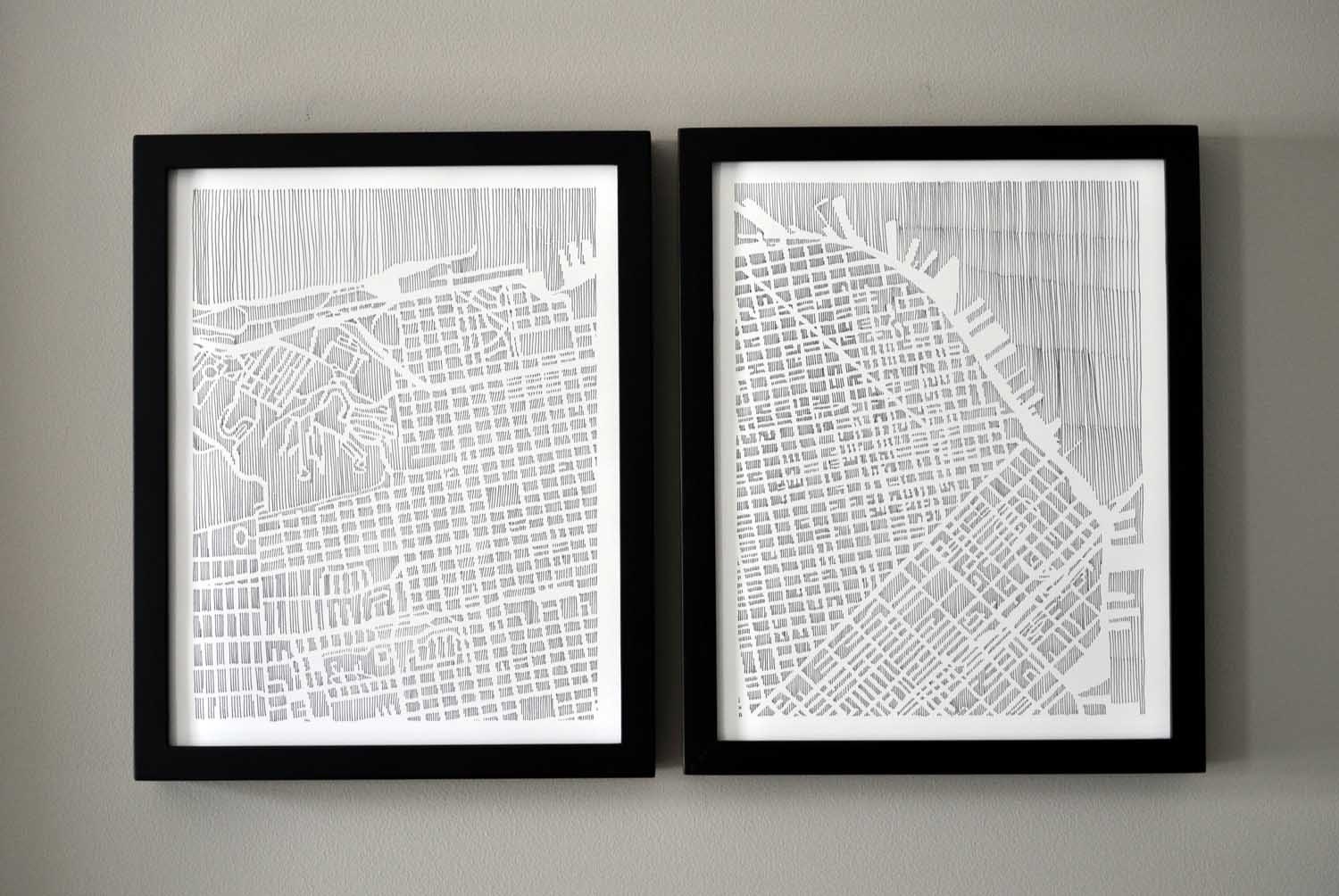 san francisco DIPTYCH ART PRINT