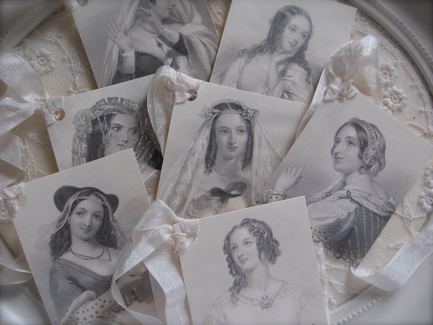 French Flea Market Heroine Tags