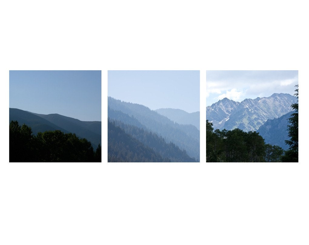 Blue Mountain Set- 3 Fine Art Photographs