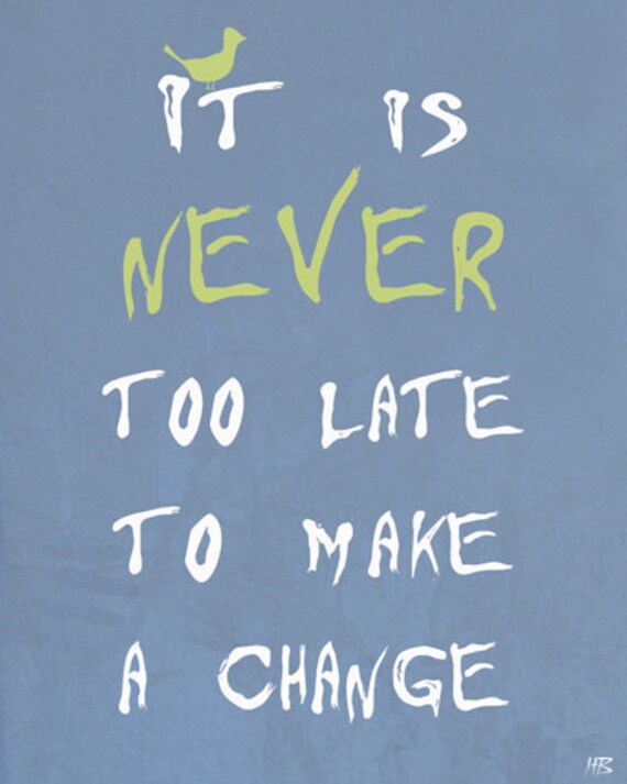 Quote prints inspiring words motivational wall art make a change words typography letters poster