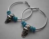 Dia de los Muertos-Day of the Dead Hoop Earrings-Free Shipping