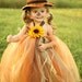 Sassy Little Scarecrow Tutu Dress and Matching Hat- sz 0-3 YRS