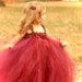 Couture Dreams- Beautiful in Burgandy Tutu Dress- SZ 0-24 MO