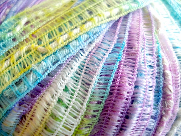 Ribbon Art Yarn Designer Tahki Yarns Rosa Rainbow Fantasy Specialty Destash Beautiful