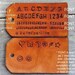 Single Custom Vertical Leather Luggage Tag. Stamped with Your Name, Phrase, Verse. Gift for wedding, birthday, thank you, congrats.