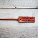 Grace. Wit. Poise. Heart. Ready-made Decorative Leather Luggage Tag. Immediate Shipping.