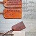 Set of 2 Map Coordinates Leather Luggage Tags. Latitude and Longitude. Custom. Personalized. Unique Gift.