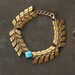 Choctaw - Urban Tribal Chevron Chain and Turquoise Bracelet by Prairieoats