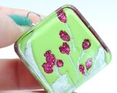Shimmering Flower Garden Resin Pendant