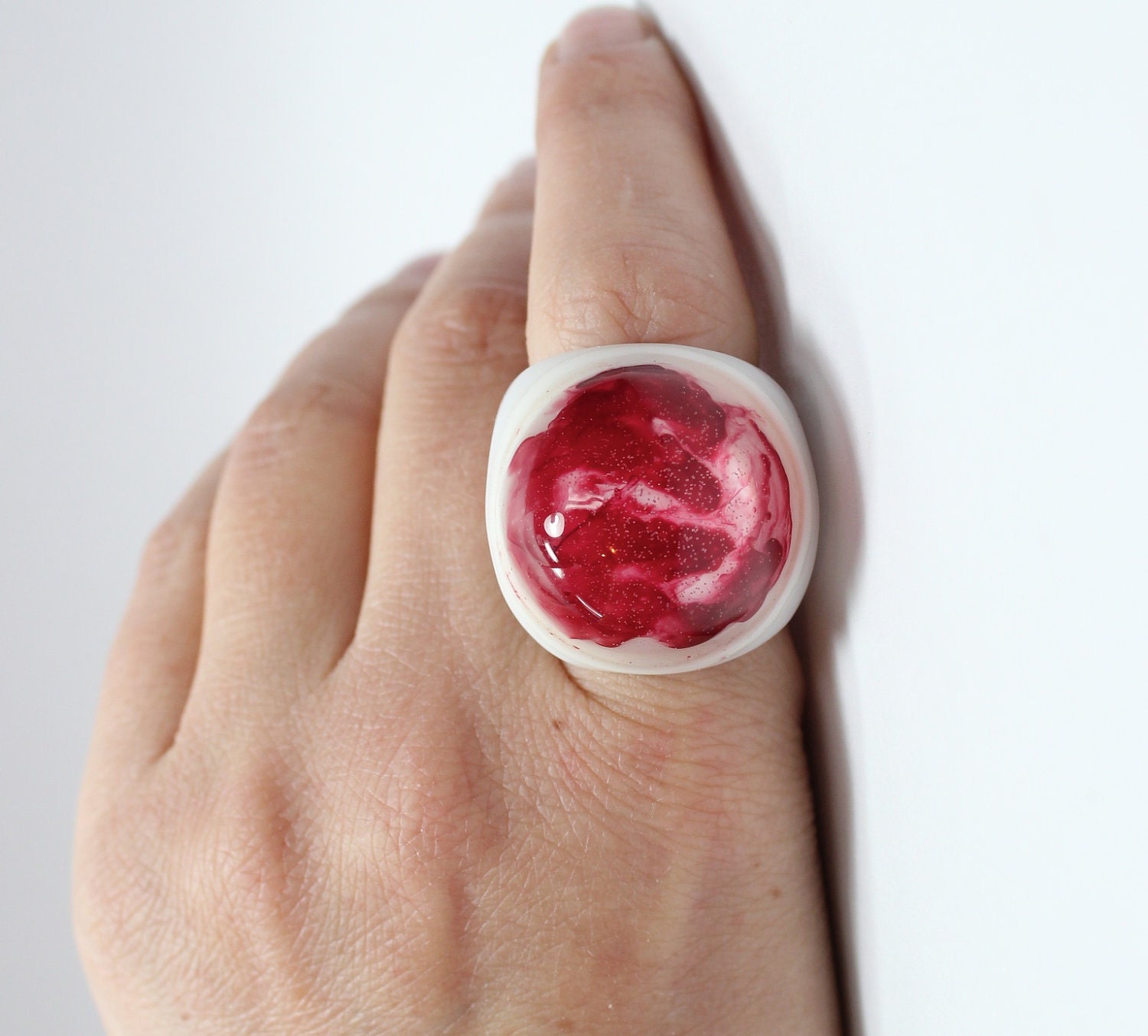 Vampire Inspired Resin Ring