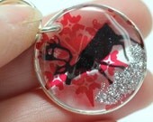 Reindeer And Snow Flake Resin Pendant
