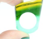 Retro Inspired OffSet Layered Resin Ring