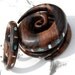 Wooden Spiral with paua inlay 1/2"