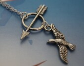 ON SALE Hunger Games Necklace - Mockingjay - Katniss Everdeen