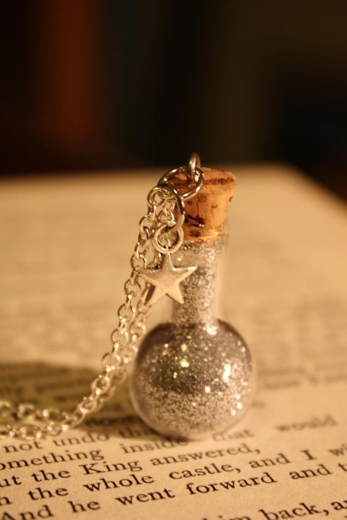 ON SALE Star Dust Vial Necklace