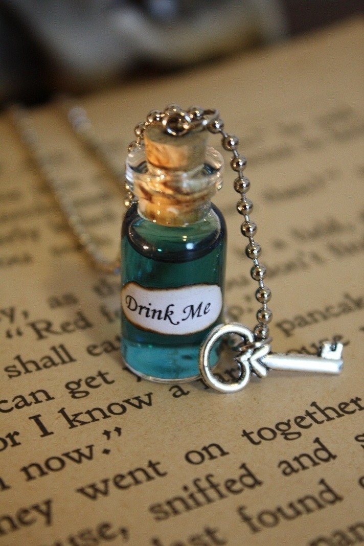 Alice in Wonderland Drink Me Vial Necklace