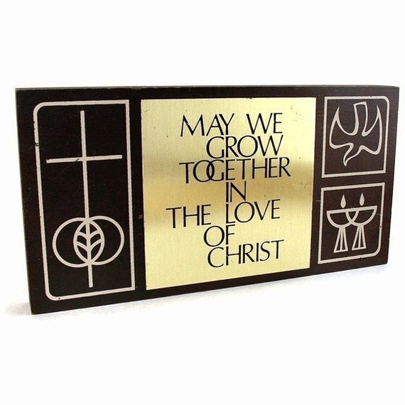 May We Grow Together in the Love of Christ Plaque