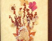 Framed Calligraphic Wedding Poem with Dried Flowers
