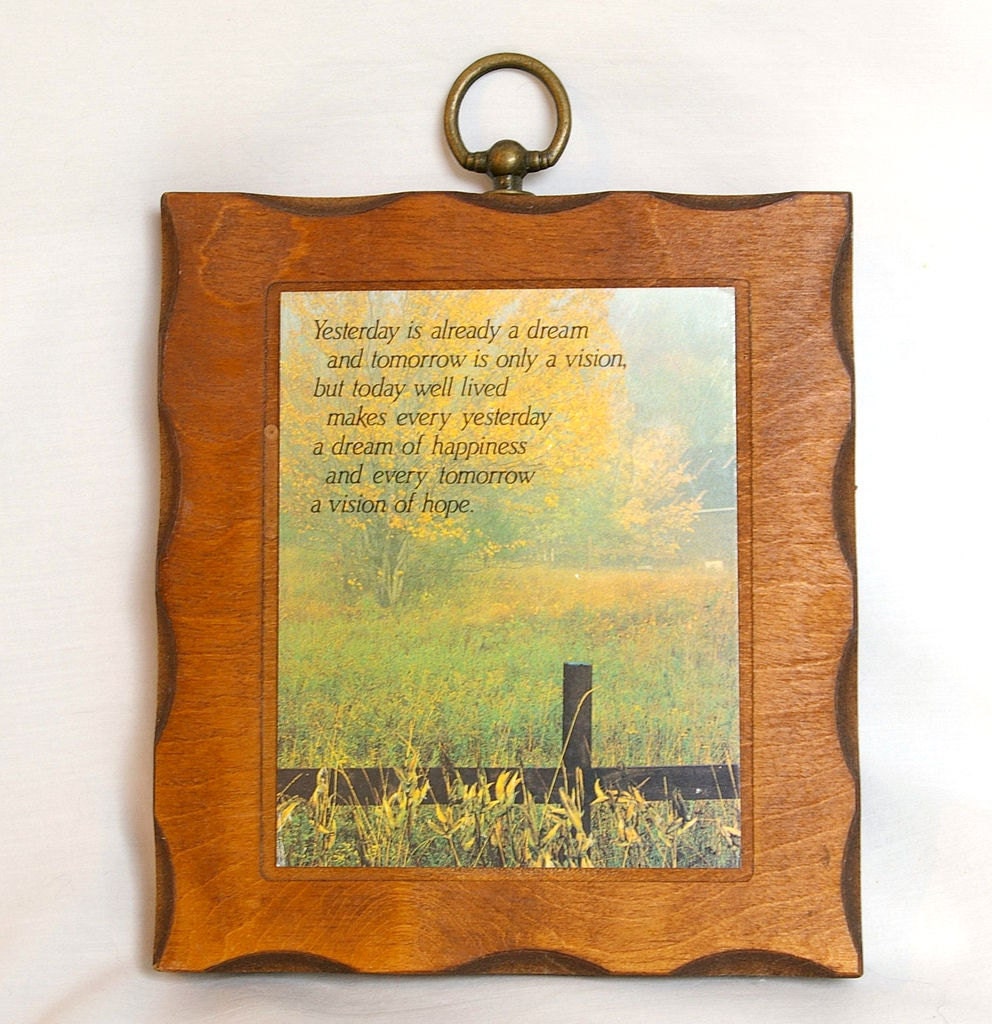 Vintage Inspirational Litho Plaque