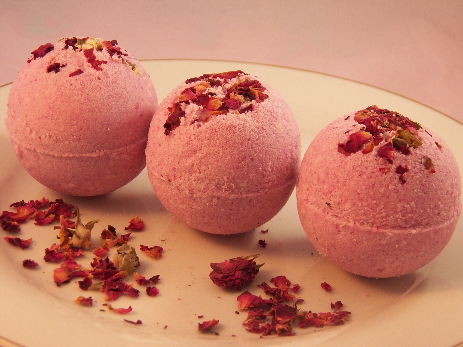 Sensual Rose Bath Bomb, Rose Bath Bomb Fizzy Vegan Bombs