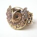 Steampunk OWL locket Ring, Cute and Adorable