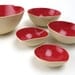cupidOo red bOwl set of 5 MADE TO ORDER