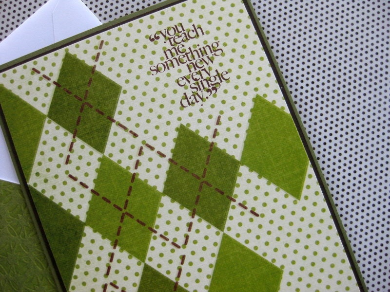you teach me something new every single day - Handmade Greeting Card
