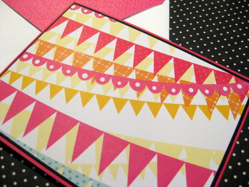 bright banners "hope this year is your BEST ONE YET" handmade greeting card
