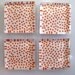 Seeing Spots...Orange Spots - square glass magnets - set of 4