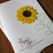 Thank You for your Generosity with Sunflower Embellishment Notecards - Set of 5