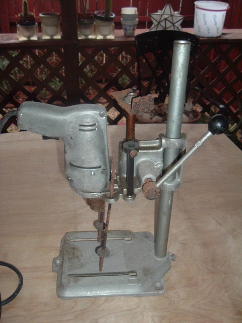 vintage portable drill press and drill - handymanhowto