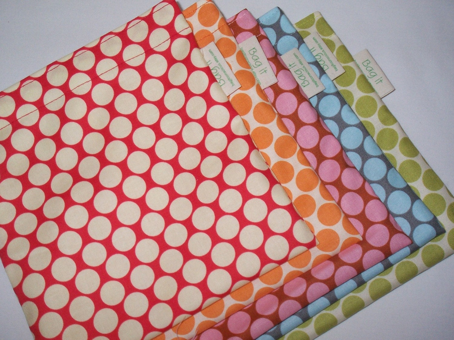 Three reusable sandwich bags - YOU CHOOSE the fabric