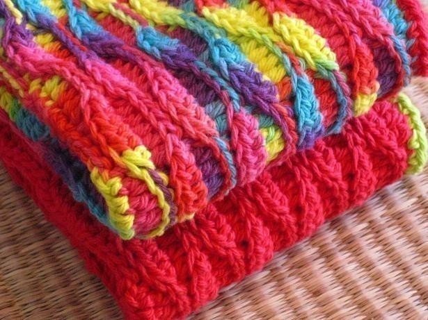 Instant Download PDF CROCHET PATTERN, Water Waves Textured Dishcloth Washcloth Dish Cleaning Towel Shower Rag Digital Pattern