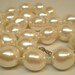 Vintage Statement Necklace Off White All Glass knotted Unique Abstract shaped Pearls 4 The Bride Mom Maid of Honer
