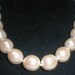 Vintage Statement Necklace Off White All Glass knotted Unique Abstract shaped Pearls 4 The Bride Mom Maid of Honer