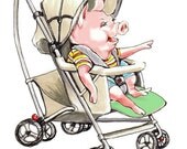 This Little Pig Went  (Wee) All the Way Home Print